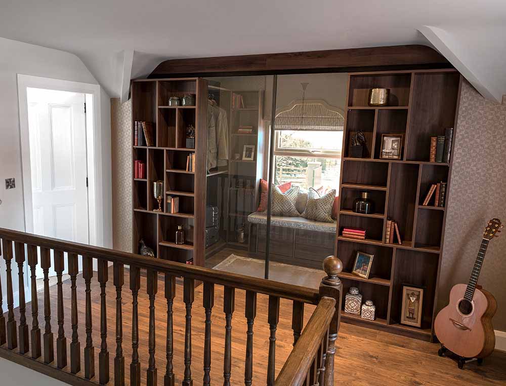 walk in alcove sliding wardrobe