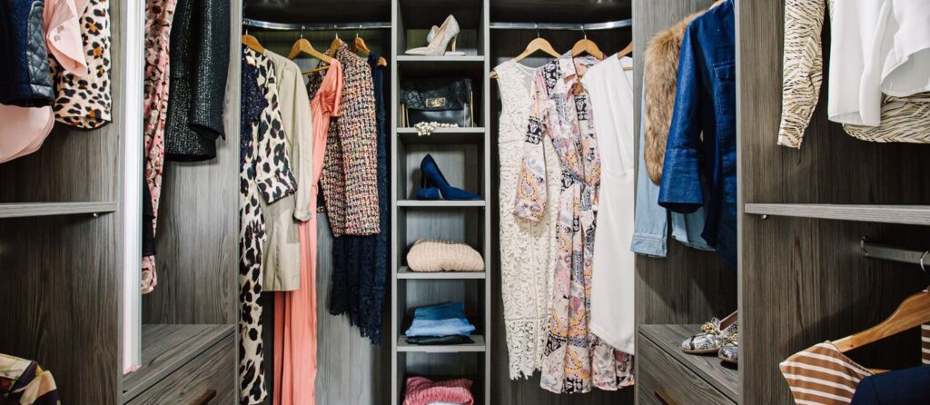 close up of clothes on rails