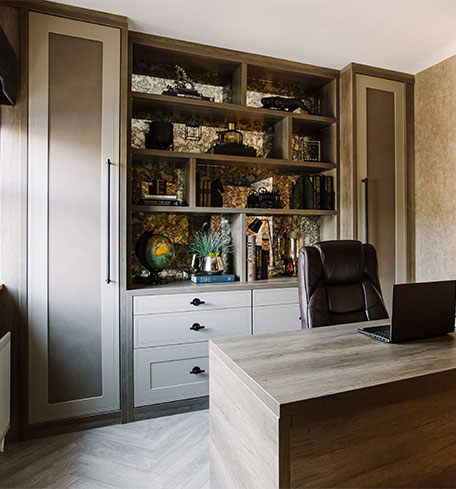 home office with desk