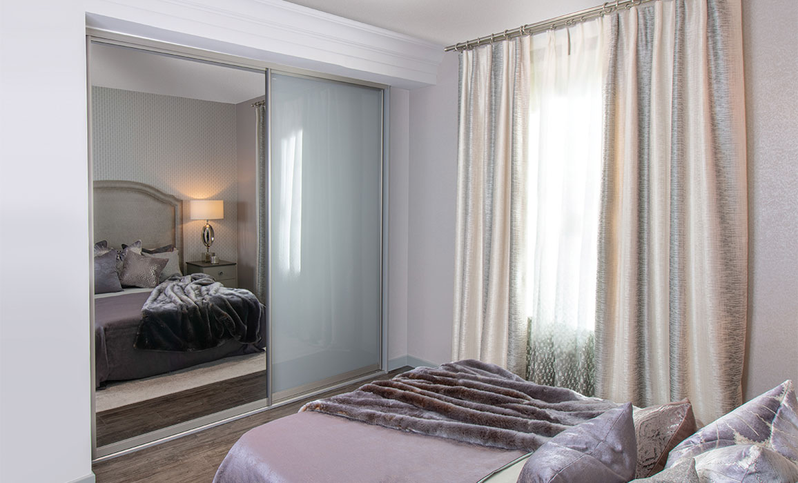 glass and mirror sliding wardrobe